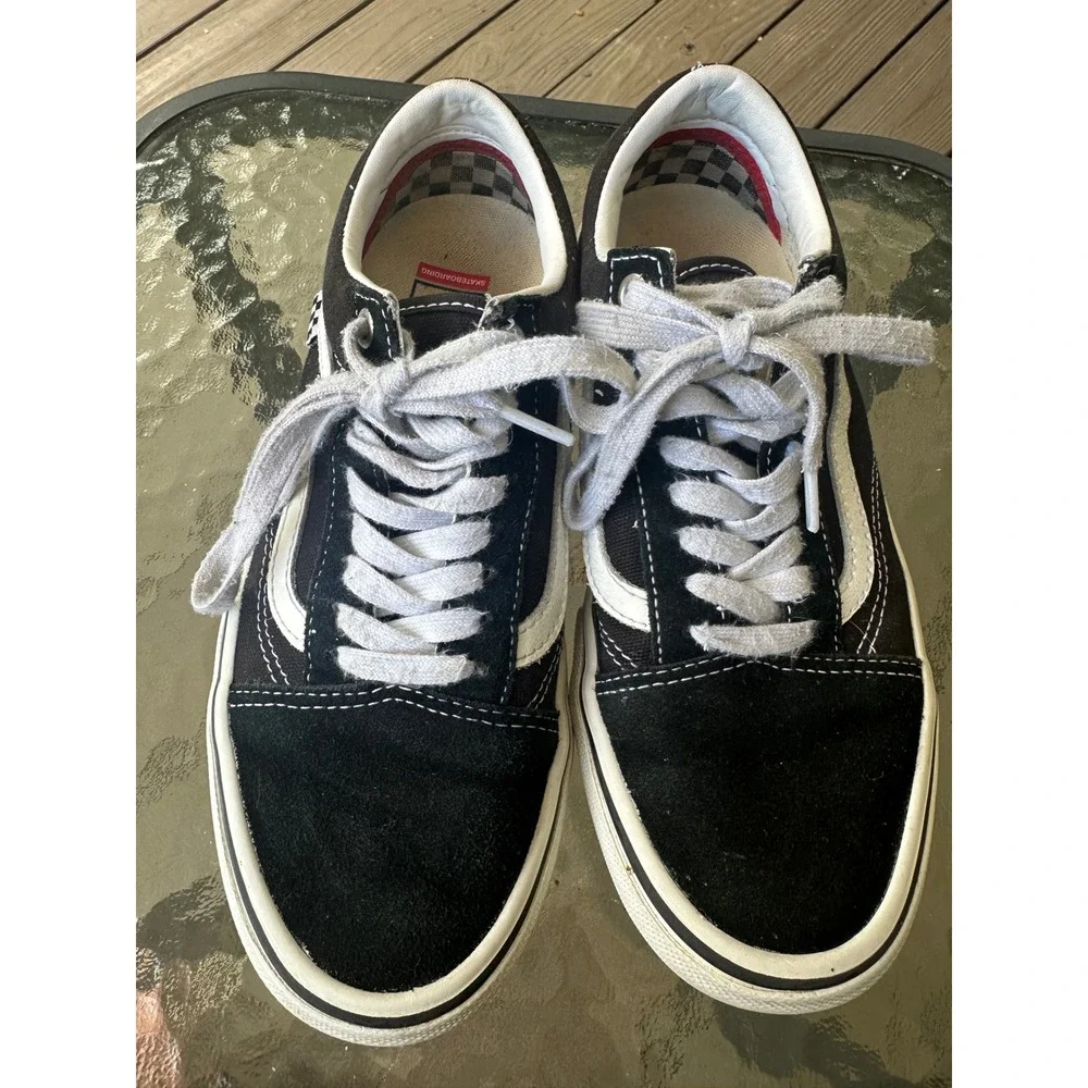 Vans Skate Old Skool Skateboarding Shoes Black White Sneakers‎ Men's 6.5